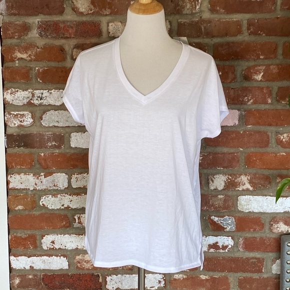 Sweaty Betty NWT Boyfriend V Neck Workout Tee White Gym T Shirt Size small - Picture 3 of 12
